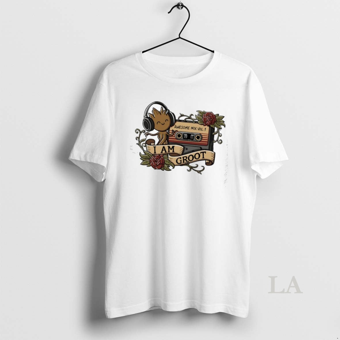 Original Groot Awesome Mix Tape Tattoo - Adult & Kids T-Shirts, Sweatshirts & Hoodies apparel design preview 1