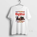 Original Hallothanksmas Characters Vs Hy Vee Employee - Adult & Kids T-Shirts, Sweatshirts & Hoodies apparel design preview 1