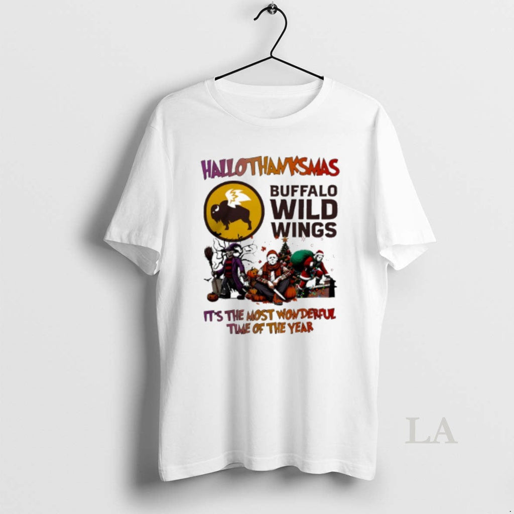 Original Hallothanksmas Horror Movies Buffalo Wild - Adult & Kids T-Shirts, Sweatshirts & Hoodies apparel design preview 1