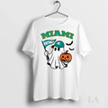 Original Halloween Ghost Miami Dolphins Football Flag - Adult & Kids T-Shirts, Sweatshirts & Hoodies apparel design preview 1