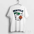 Original Halloween Ghost Seattle Mariners Football - Adult & Kids T-Shirts, Sweatshirts & Hoodies apparel design preview 1