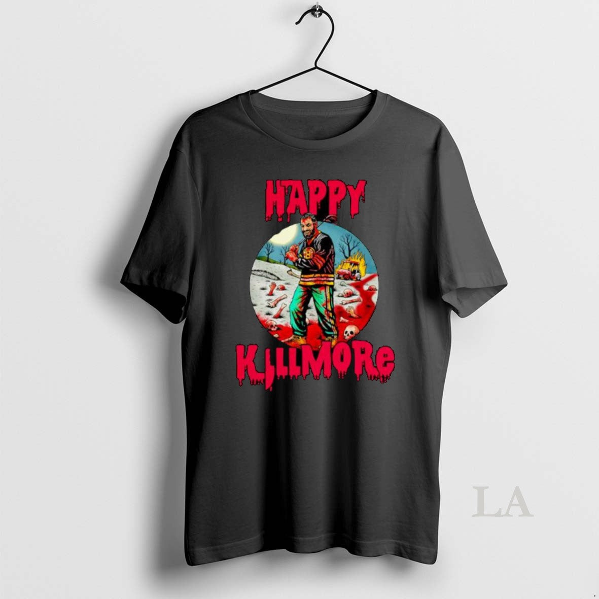 Original Happy Killmore Boston Bruins Halloween - Adult & Kids T-Shirts, Sweatshirts & Hoodies apparel design preview 1