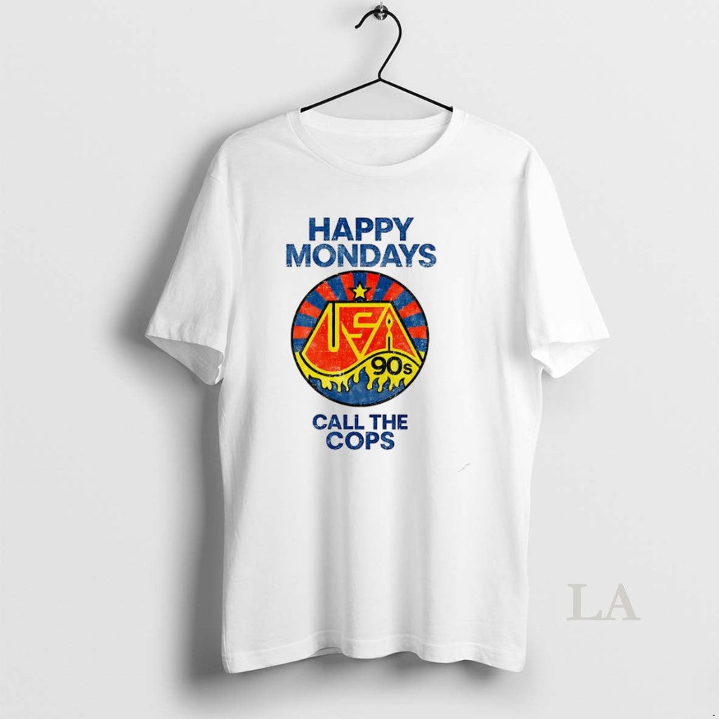 Original Happy Mondays Call The Cops - Adult & Kids T-Shirts, Sweatshirts & Hoodies apparel design preview 1