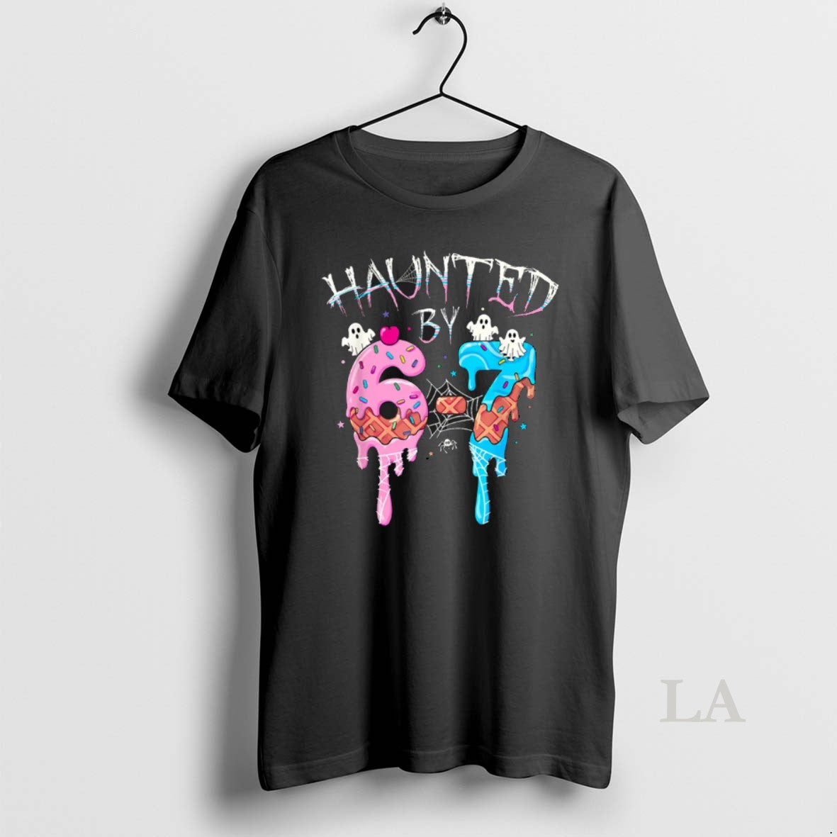 Original Haunted By 6 7 Halloween Ghost Gen Alpha - Adult & Kids T-Shirts, Sweatshirts & Hoodies apparel design preview 1