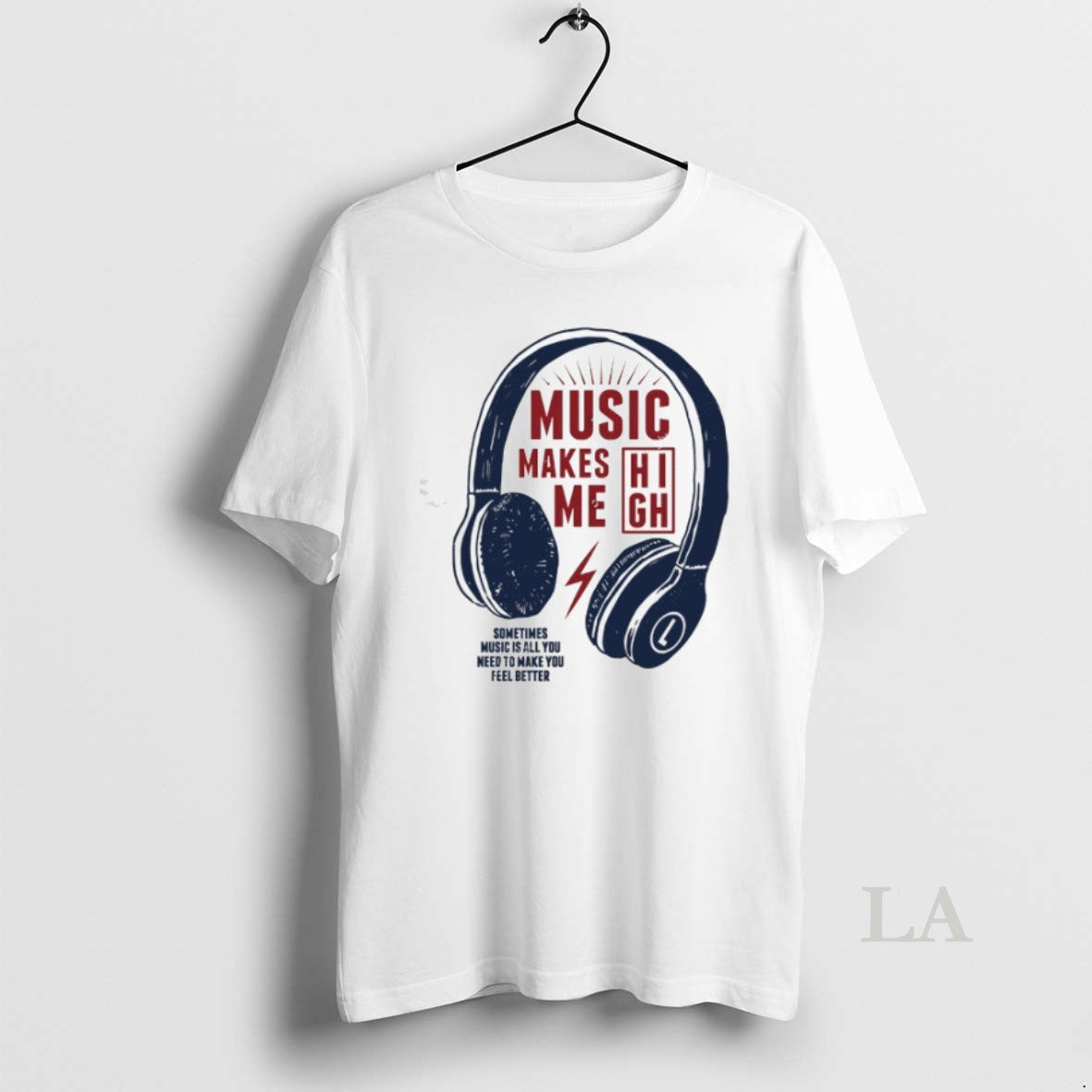 Original Headphone Music Makes Me Sometimes Is All - Adult & Kids T-Shirts, Sweatshirts & Hoodies apparel design preview 1