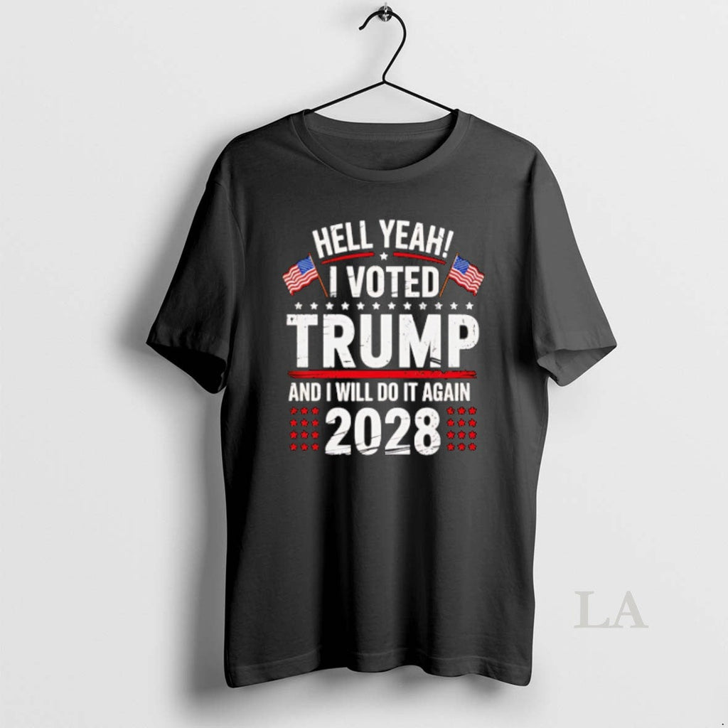 Original Hell Yeah I Voted Trump And Will Do It Again - Adult & Kids T-Shirts, Sweatshirts & Hoodies apparel design preview 1