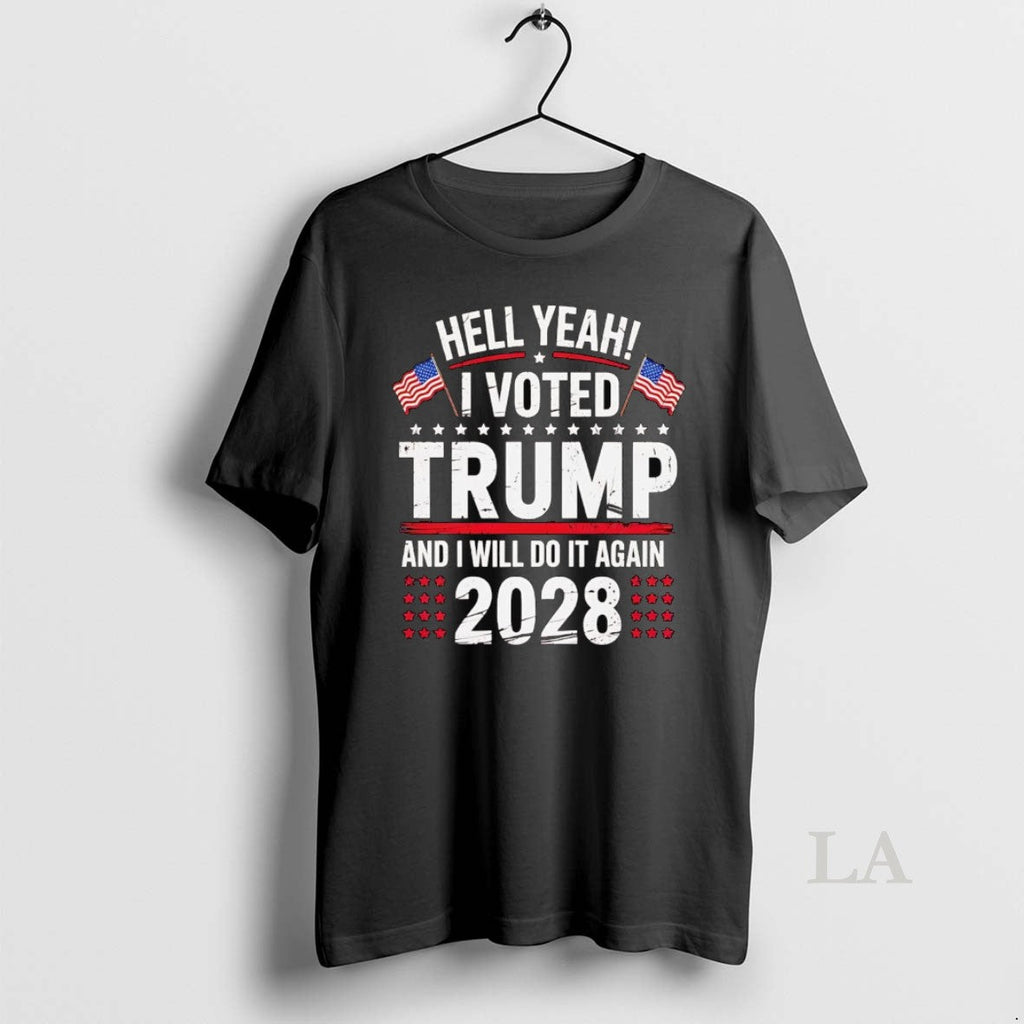 Original Hell Yeah I Voted Trump And Will Do It Again - Adult & Kids T-Shirts, Sweatshirts & Hoodies apparel design preview 1