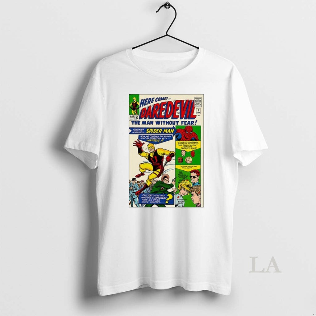 Original Here Comes Daredevil The Man Without Fear - Adult & Kids T-Shirts, Sweatshirts & Hoodies apparel design preview 1