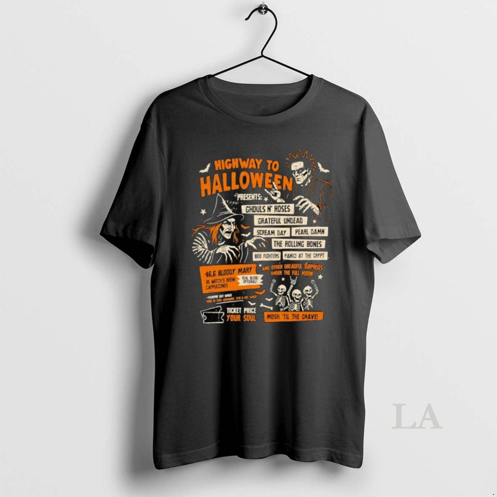 Original Highway To Halloween Music Festival Presents - Adult & Kids T-Shirts, Sweatshirts & Hoodies apparel design preview 1