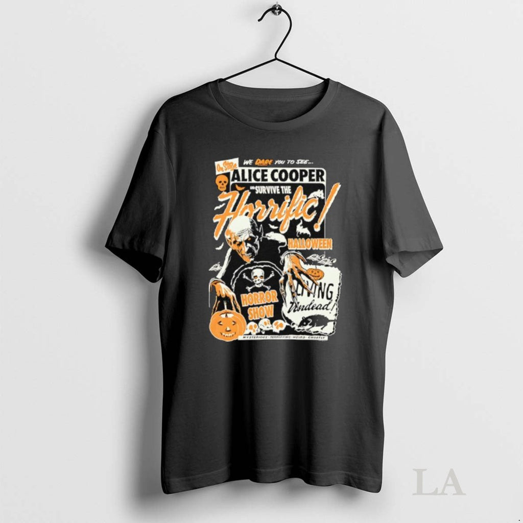 Original Horrific Halloween Horror Show Alice Cooper - Adult & Kids T-Shirts, Sweatshirts & Hoodies apparel design preview 1