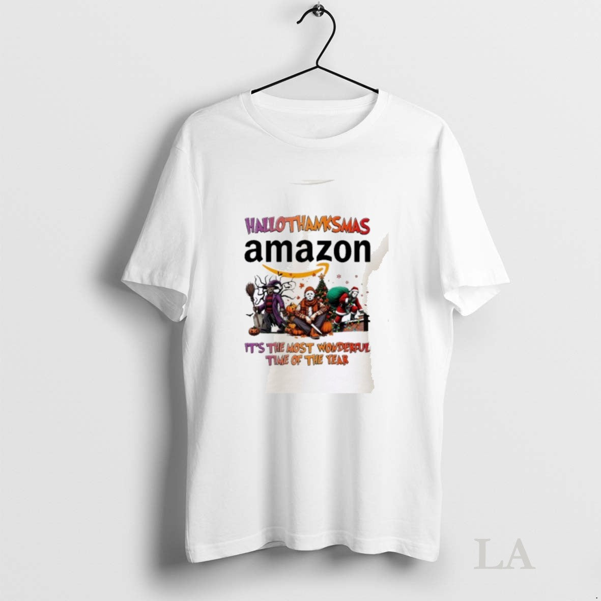 Original Horror Character X Amazon Hallothanksmas Its - Adult & Kids T-Shirts, Sweatshirts & Hoodies apparel design preview 1