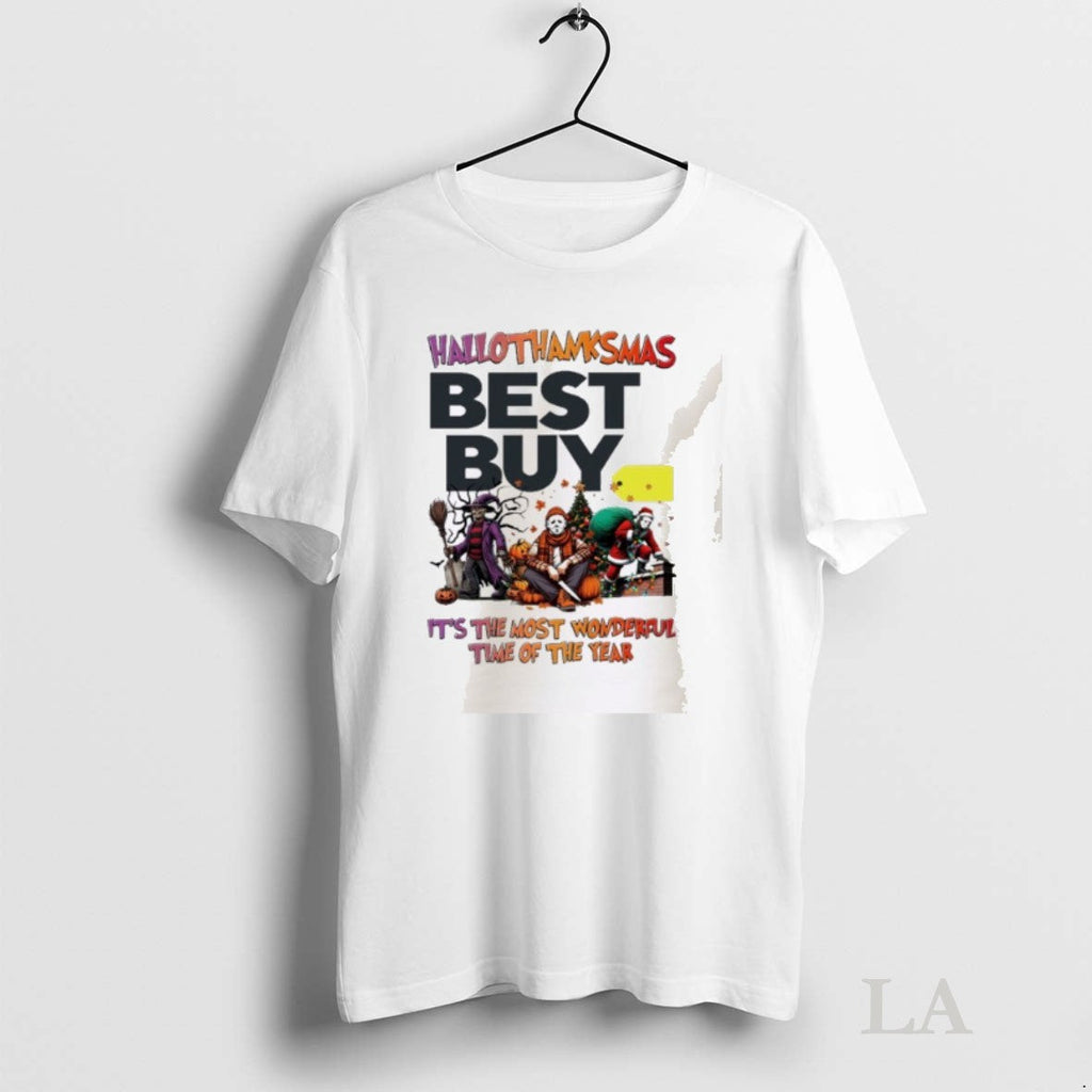 Original Horror Character X Best Buy Hallothanksmas - Adult & Kids T-Shirts, Sweatshirts & Hoodies apparel design preview 1