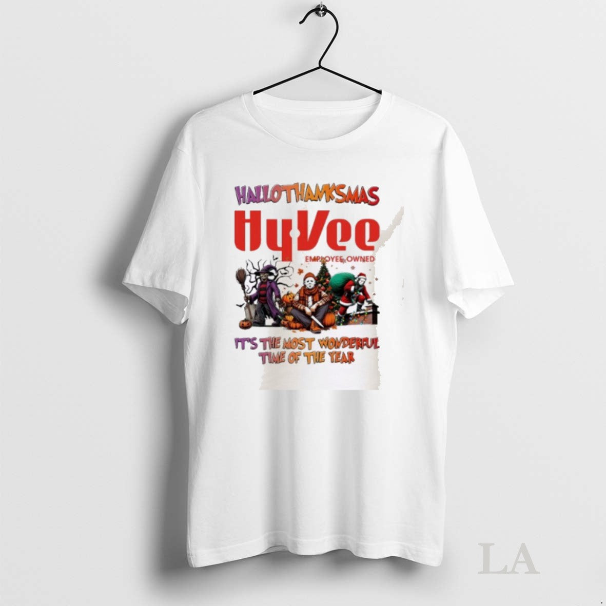 Original Horror Character X Hyvee Hallothanksmas Its - Adult & Kids T-Shirts, Sweatshirts & Hoodies apparel design preview 1