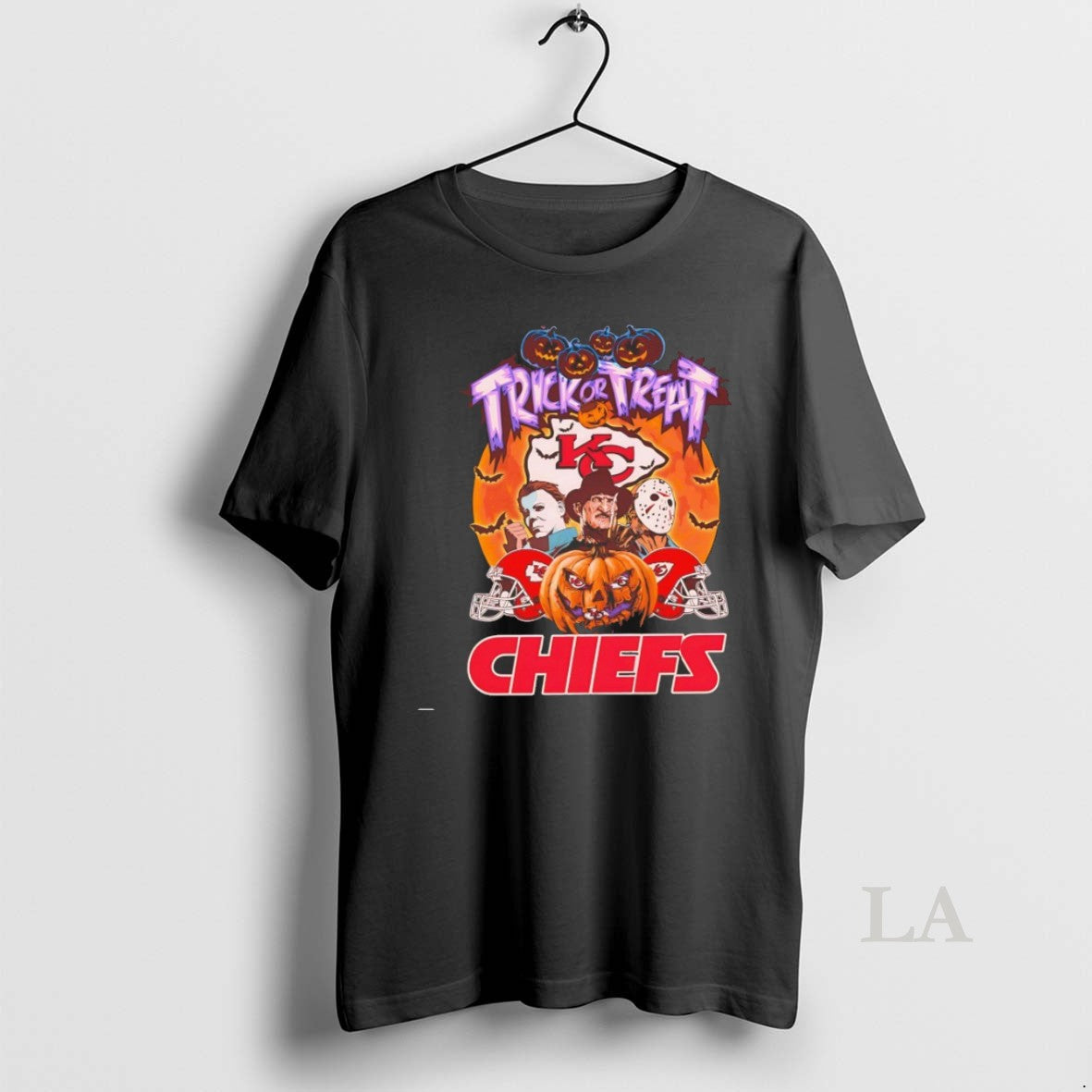Original Horror Characters Kansas City Chiefs Trick - Adult & Kids T-Shirts, Sweatshirts & Hoodies apparel design preview 1