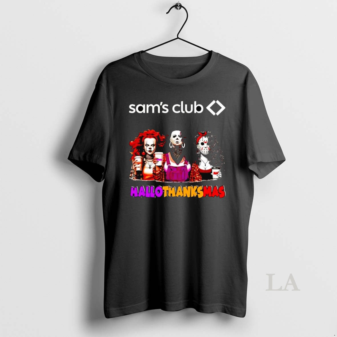 Original Horror Girls Sams Club Hallothanksmas - Adult & Kids T-Shirts, Sweatshirts & Hoodies apparel design preview 1