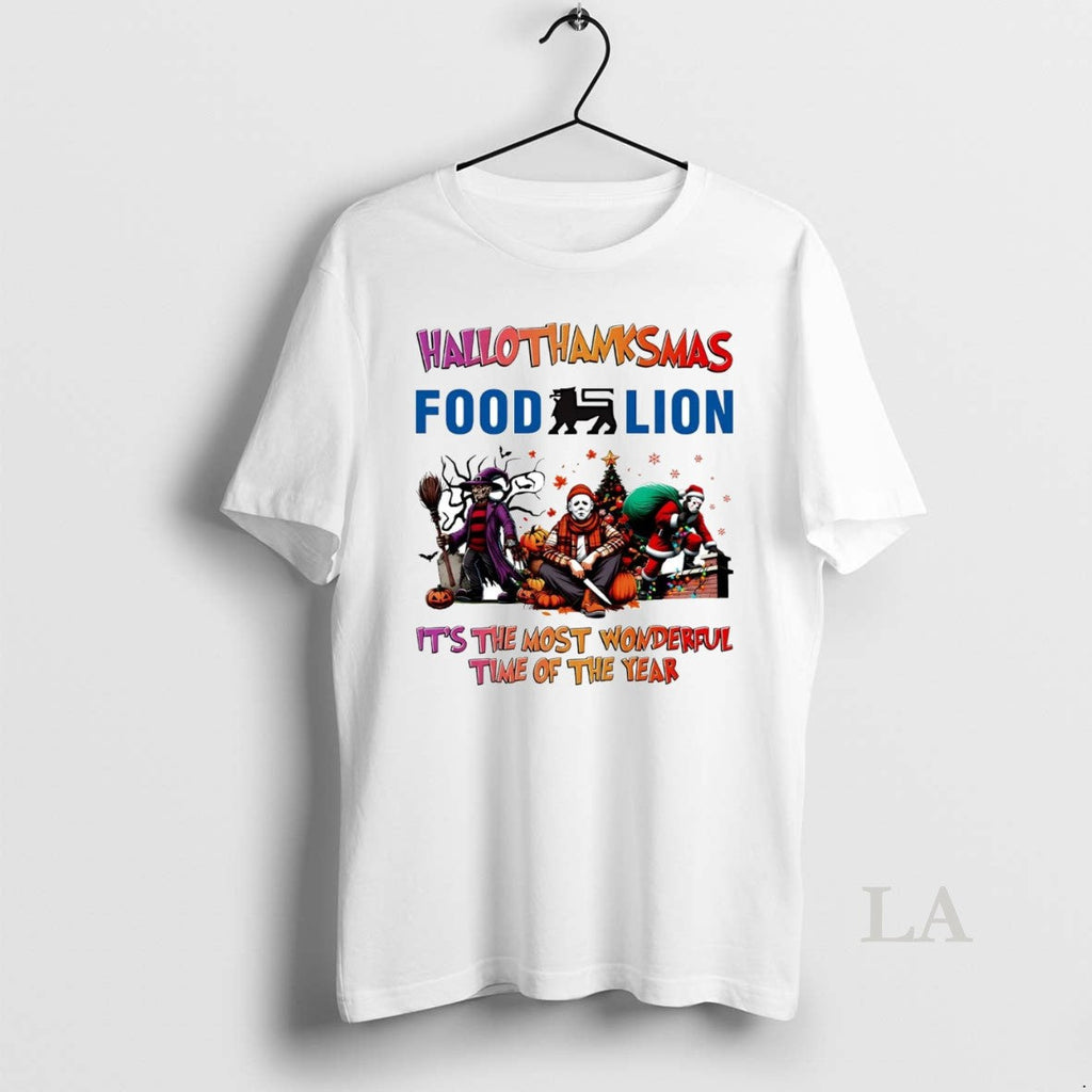 Original Horror Movies Food Lion Hallothanksmas Its - Adult & Kids T-Shirts, Sweatshirts & Hoodies apparel design preview 1