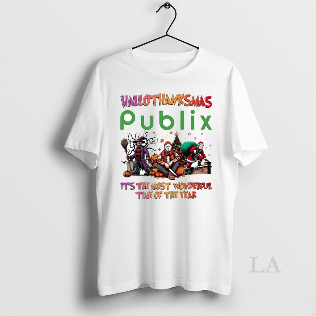Original Horror Movies Publix Hallothanksmas Its The - Adult & Kids T-Shirts, Sweatshirts & Hoodies apparel design preview 1