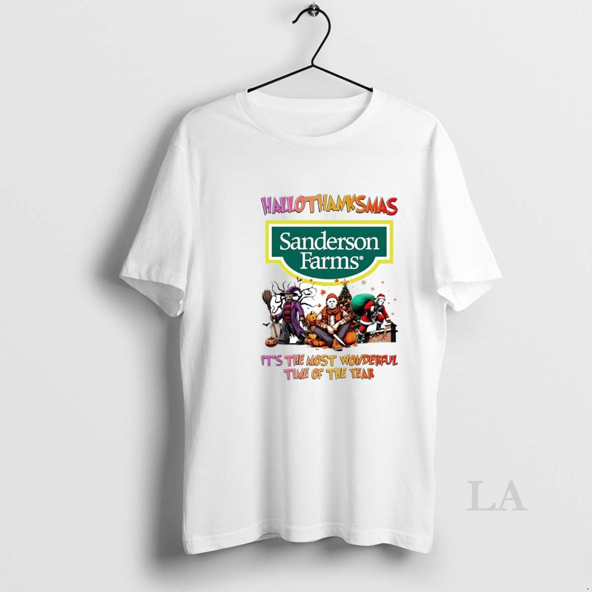 Original Horror Movies Sanderson Farms Hallothanksmas - Adult & Kids T-Shirts, Sweatshirts & Hoodies apparel design preview 1
