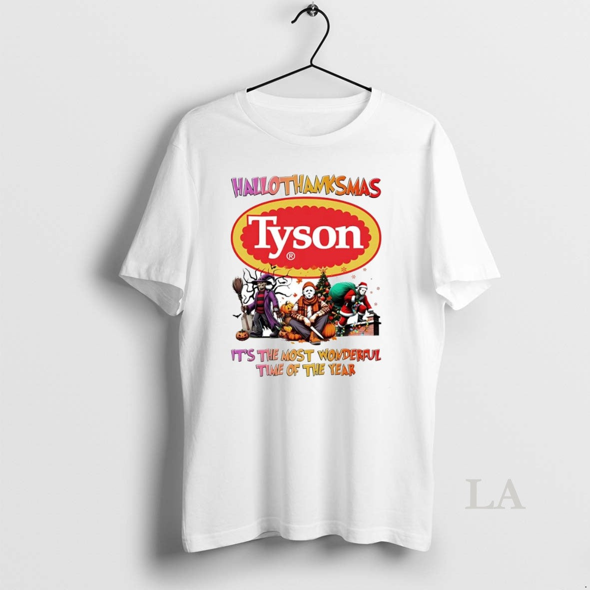 Original Horror Movies Tyson Hallothanksmas Its The - Adult & Kids T-Shirts, Sweatshirts & Hoodies apparel design preview 1