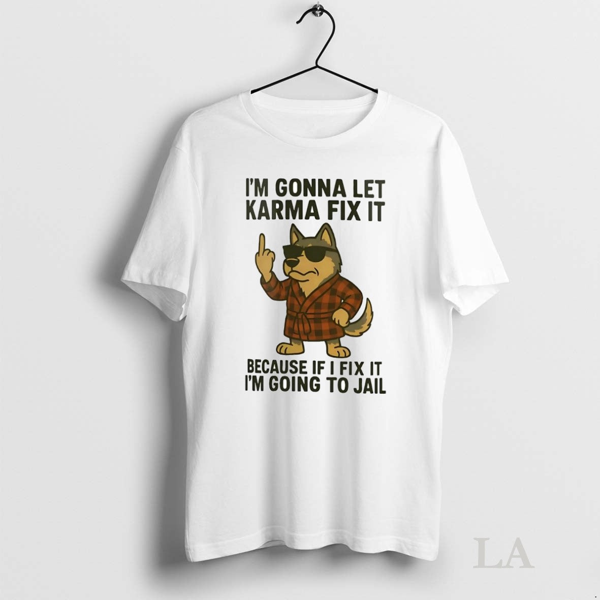 Original Husky Im Gonna Let Karma Fix It Because If I - Adult & Kids T-Shirts, Sweatshirts & Hoodies apparel design preview 1