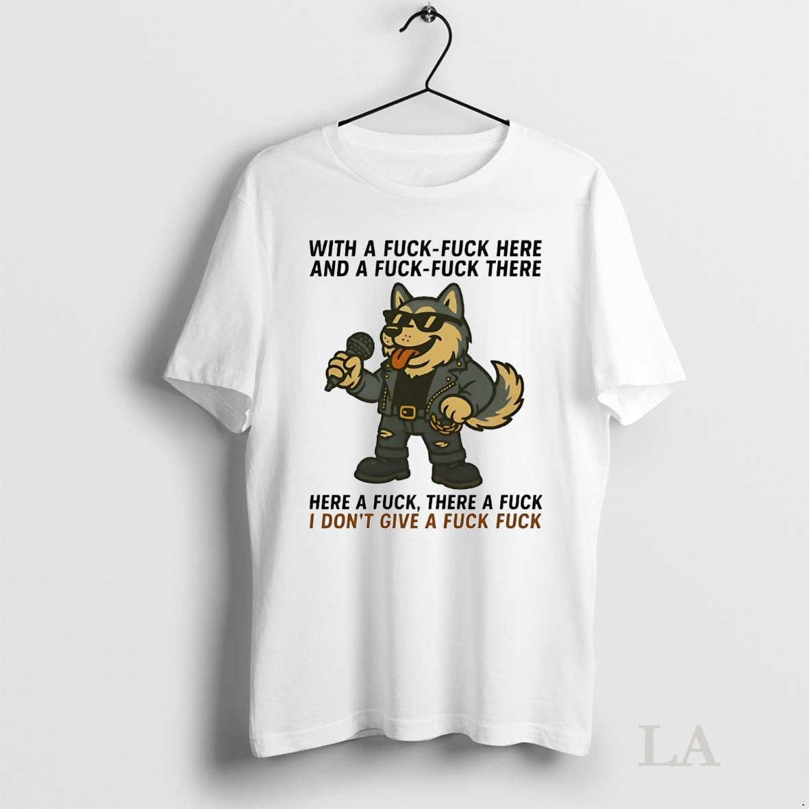 Original Husky Singing Here A Fuck There Idgaf - Adult & Kids T-Shirts, Sweatshirts & Hoodies apparel design preview 1