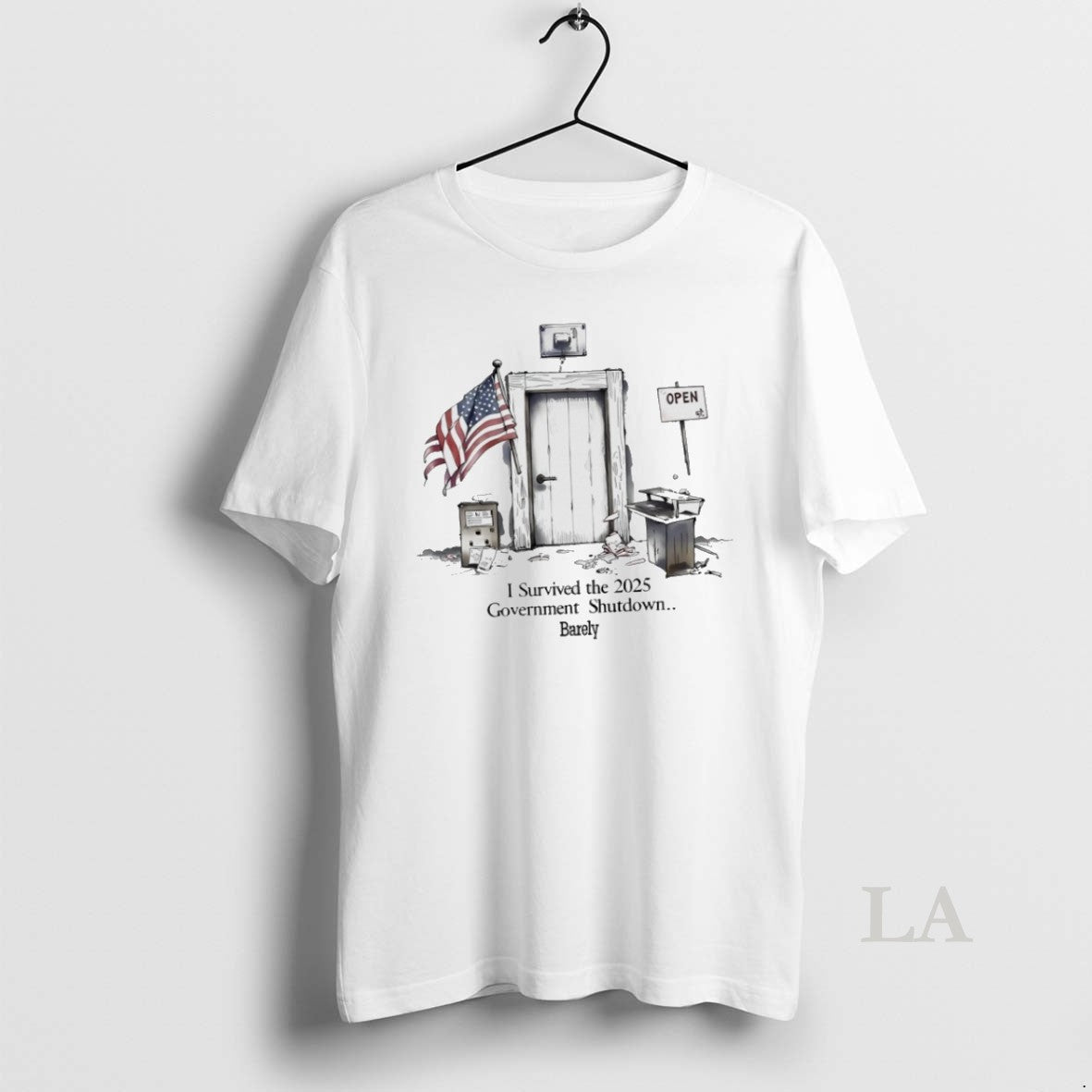 Original I Survivor The 2025 Government Shutdown - Adult & Kids T-Shirts, Sweatshirts & Hoodies apparel design preview 1