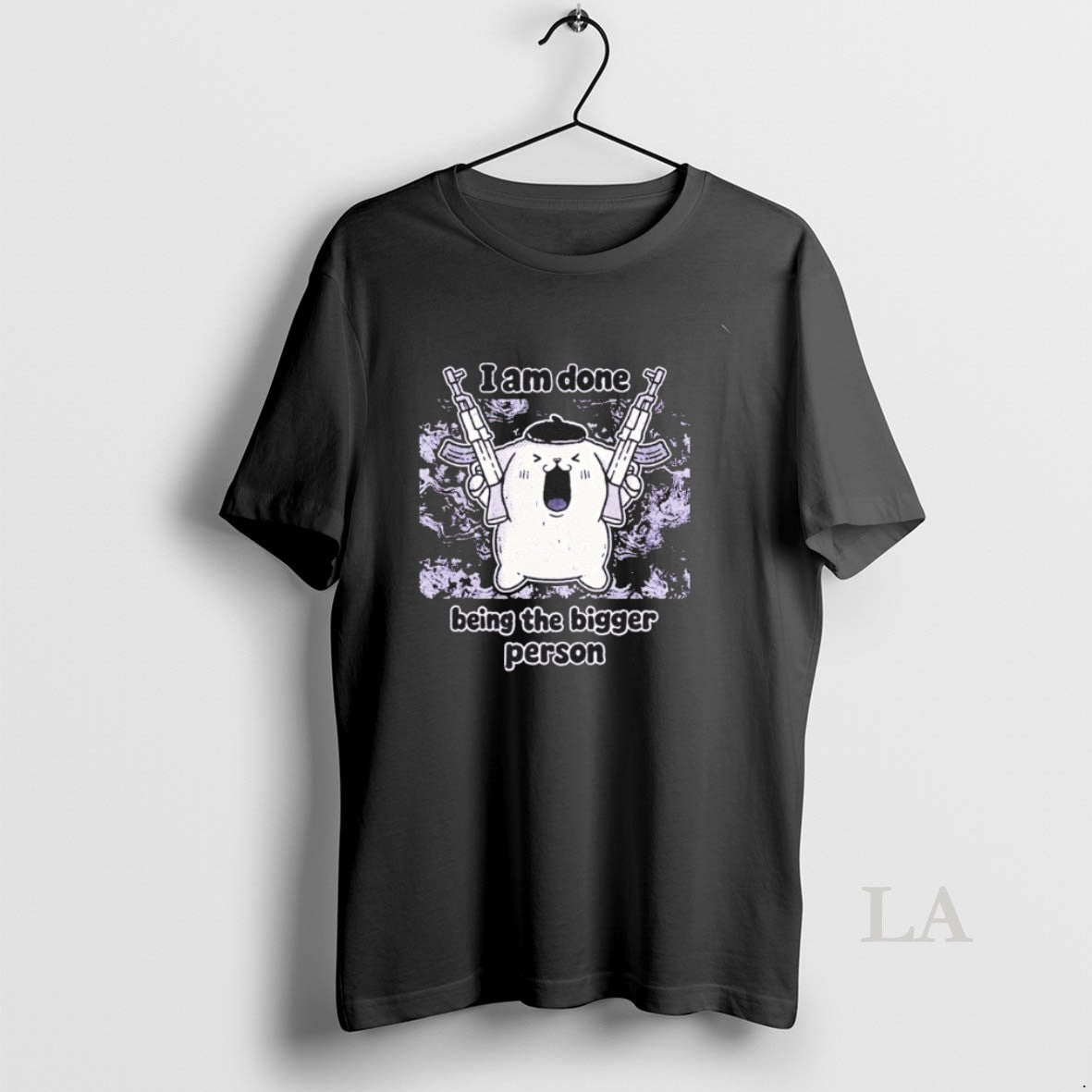 Original I Am Done Being The Bigger Person With Gun - Adult & Kids T-Shirts, Sweatshirts & Hoodies apparel design preview 1
