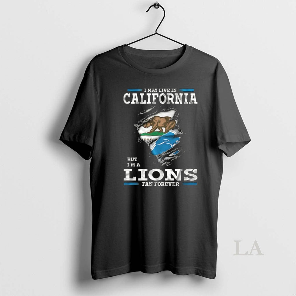 Original I May Live In California But Im A Detroit - Adult & Kids T-Shirts, Sweatshirts & Hoodies apparel design preview 1