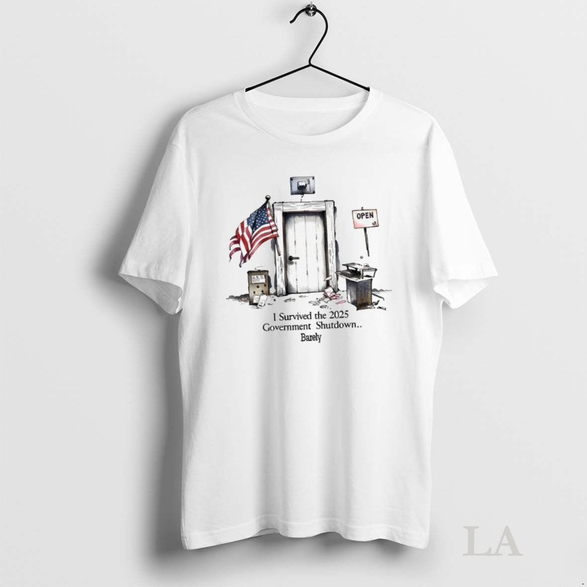Original I Survived The 2025 Government Shutdown - Adult & Kids T-Shirts, Sweatshirts & Hoodies apparel design preview 1