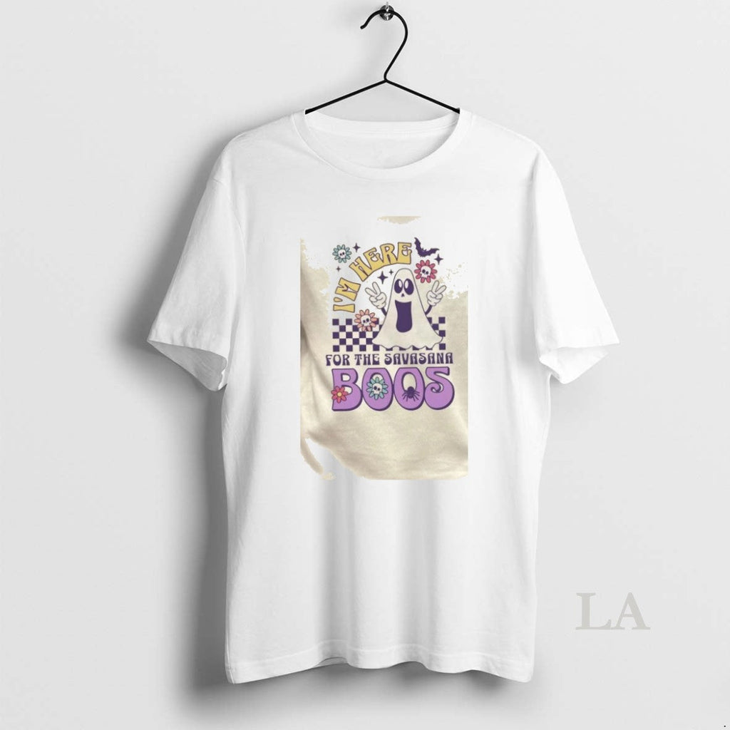 Original Im Here For The Savasana Boo Halloween - Adult & Kids T-Shirts, Sweatshirts & Hoodies apparel design preview 1