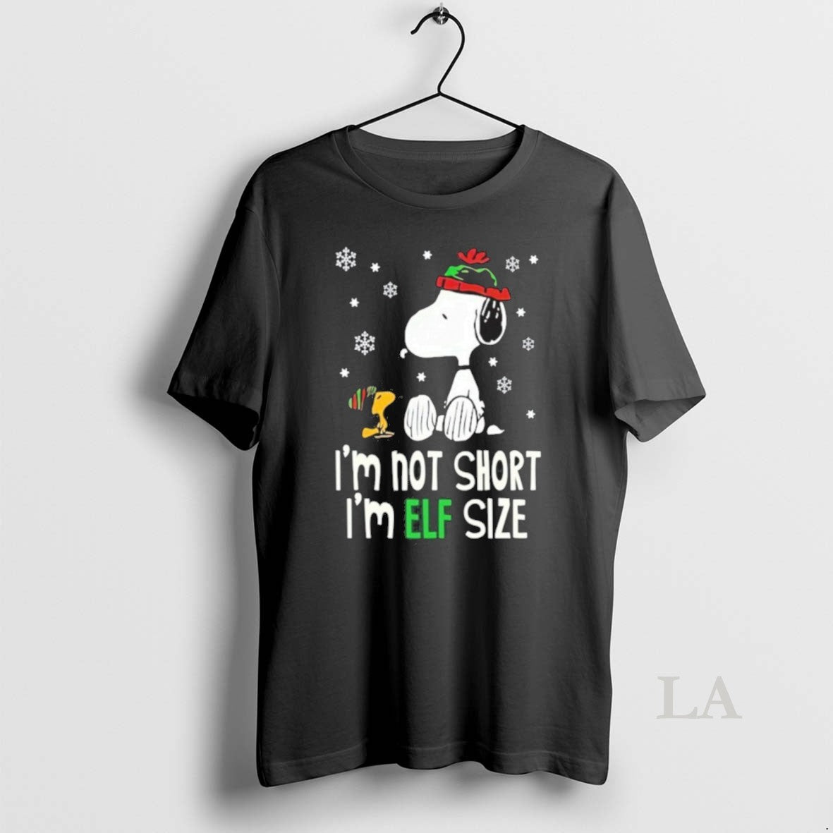 Original Im Not Short Elf Size Peanuts - Adult & Kids T-Shirts, Sweatshirts & Hoodies apparel design preview 1