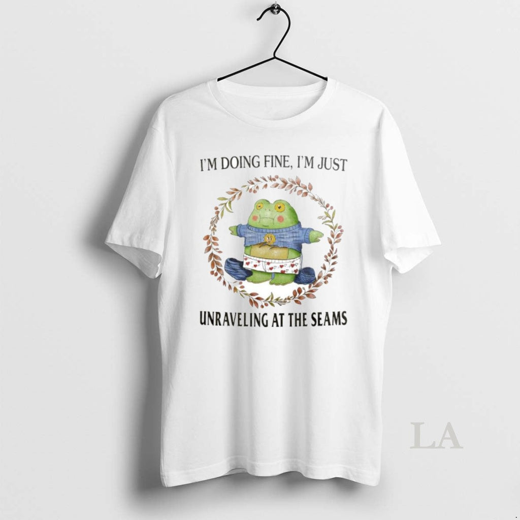 Original Im Doing Fine Just Unraveling At The Seams - Adult & Kids T-Shirts, Sweatshirts & Hoodies apparel design preview 1