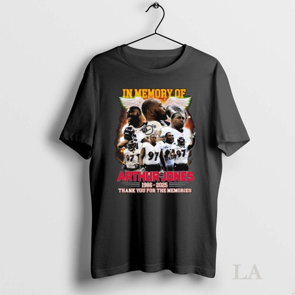 Original In Memory Of Arthur Jones Baltimore Ravens - Adult & Kids T-Shirts, Sweatshirts & Hoodies apparel design preview 1