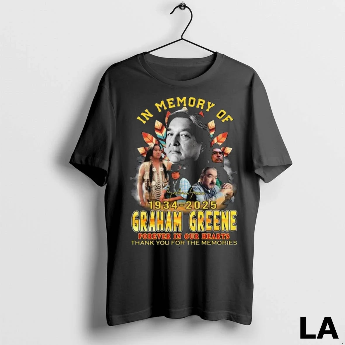 Original In Memory Of Graham Greene 1934 2025 Forever - Adult & Kids T-Shirts, Sweatshirts & Hoodies apparel design preview 1