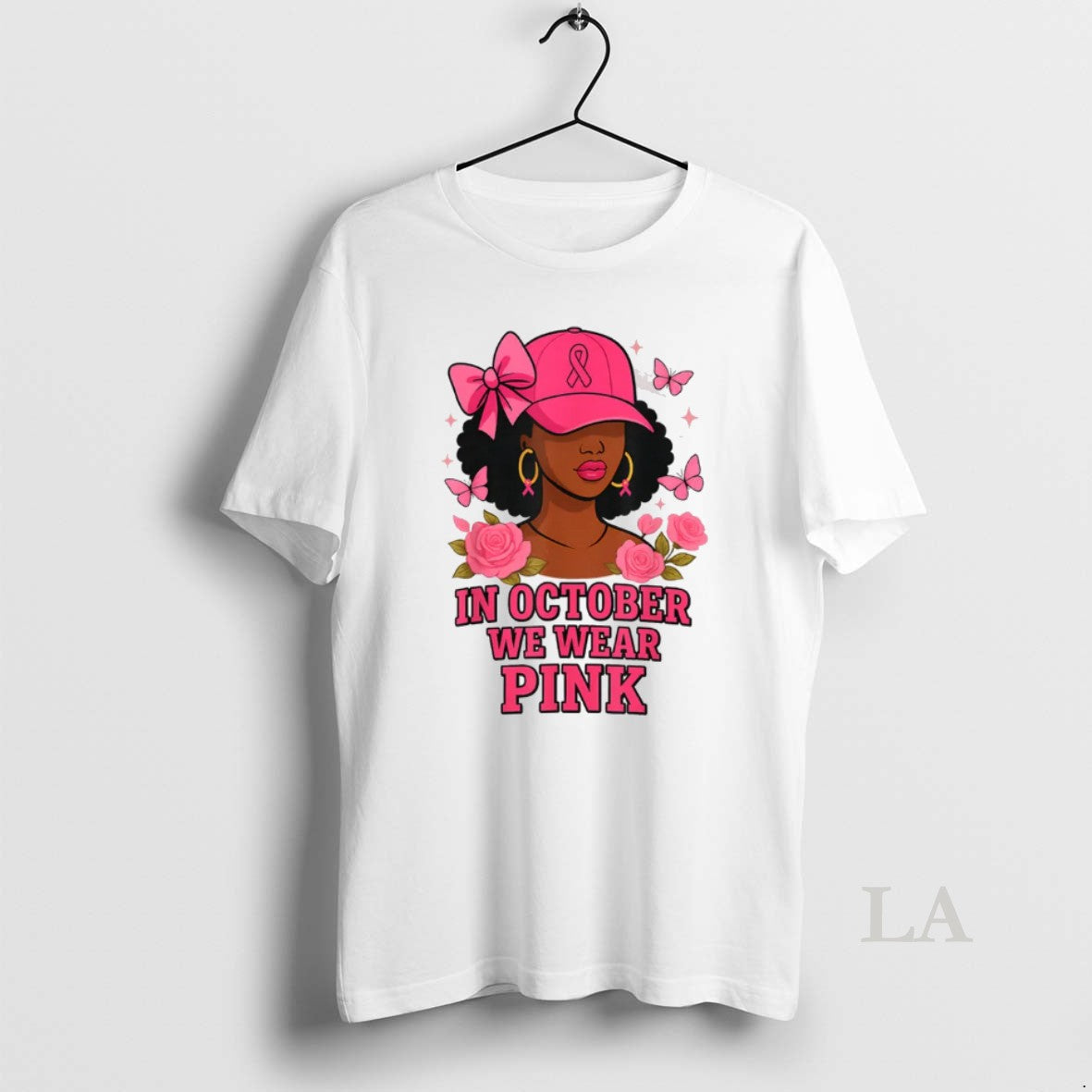 Original In October We Wear Pink Black Women Breast - Adult & Kids T-Shirts, Sweatshirts & Hoodies apparel design preview 1