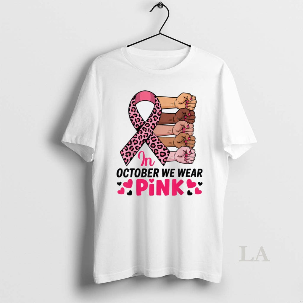 Original In October We Wear Pink Breast Cancer - Adult & Kids T-Shirts, Sweatshirts & Hoodies apparel design preview 1