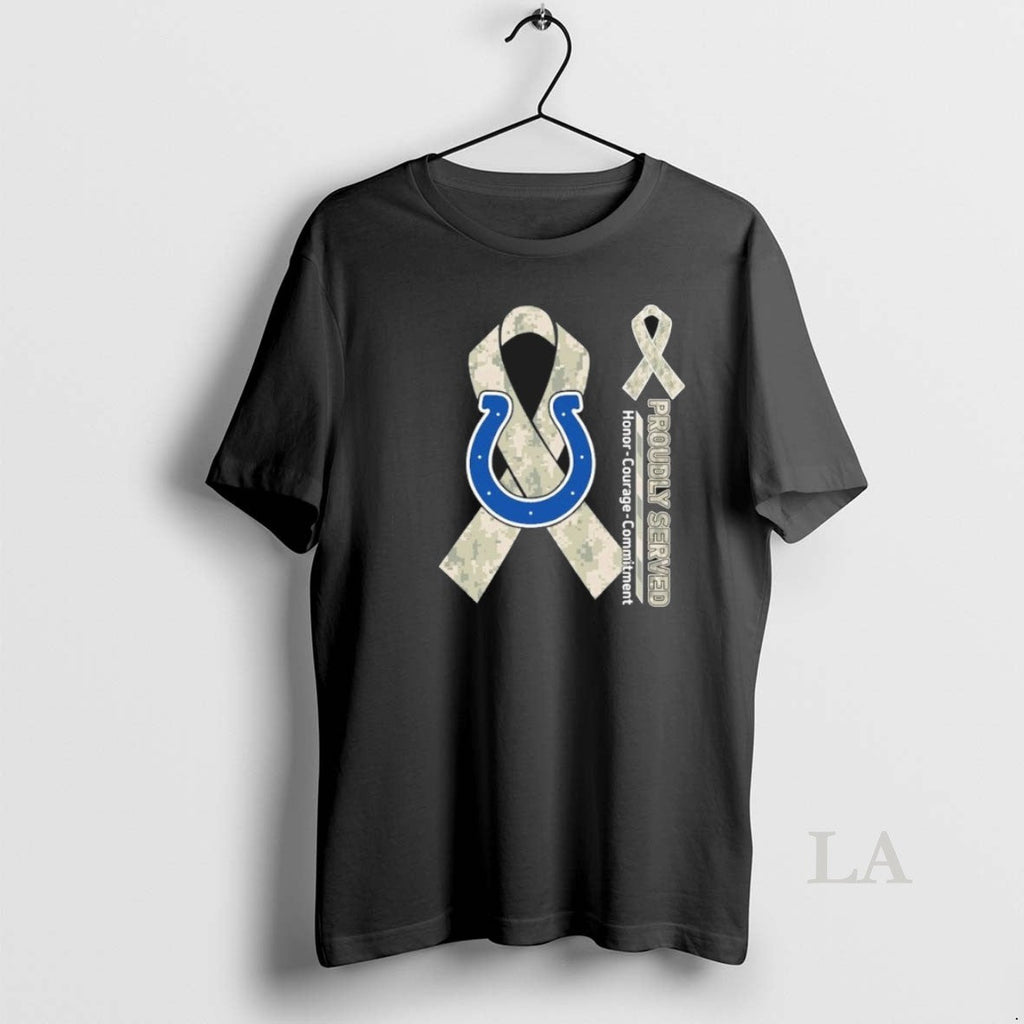 Original Indianapolis Colts Proudly Served Honor - Adult & Kids T-Shirts, Sweatshirts & Hoodies apparel design preview 1