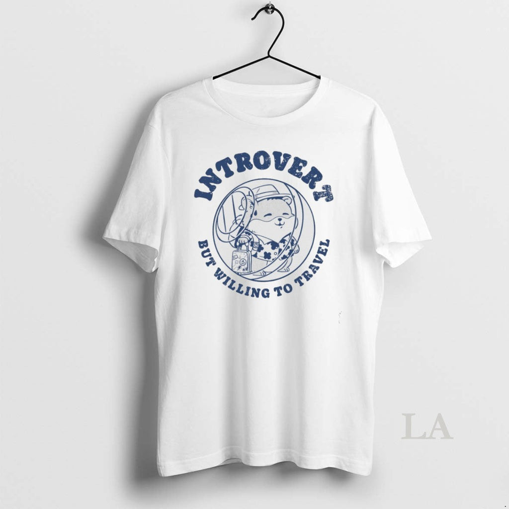 Original Introvert But Willing To Travel - Adult & Kids T-Shirts, Sweatshirts & Hoodies apparel design preview 1