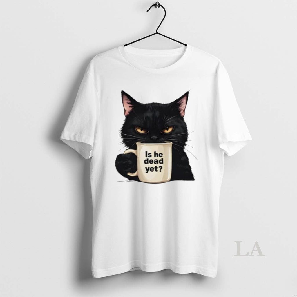 Original Is He Dead Yet Black Cat Fdt Anti Trump - Adult & Kids T-Shirts, Sweatshirts & Hoodies apparel design preview 1