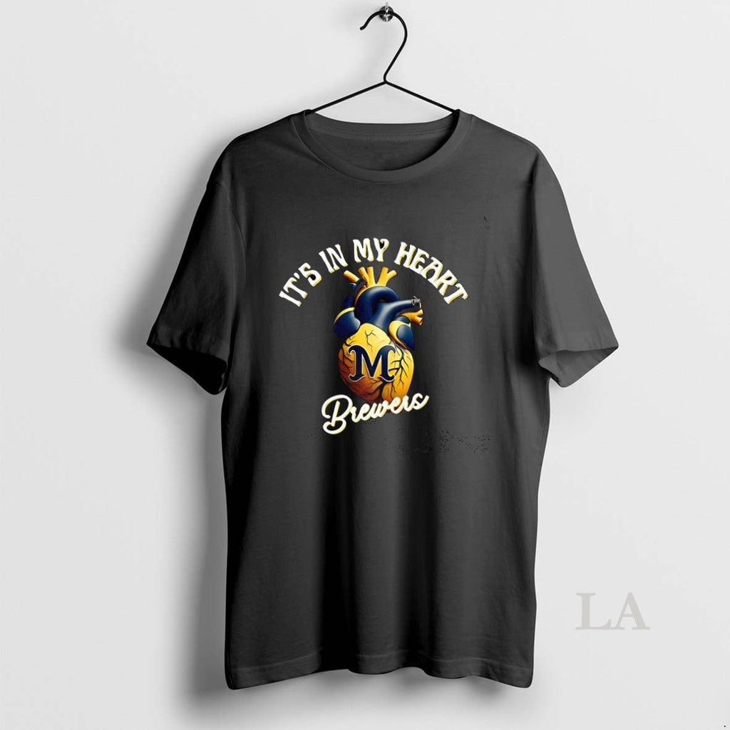 Original Its In My Heart Milwaukee Brewers Baseball - Adult & Kids T-Shirts, Sweatshirts & Hoodies apparel design preview 1