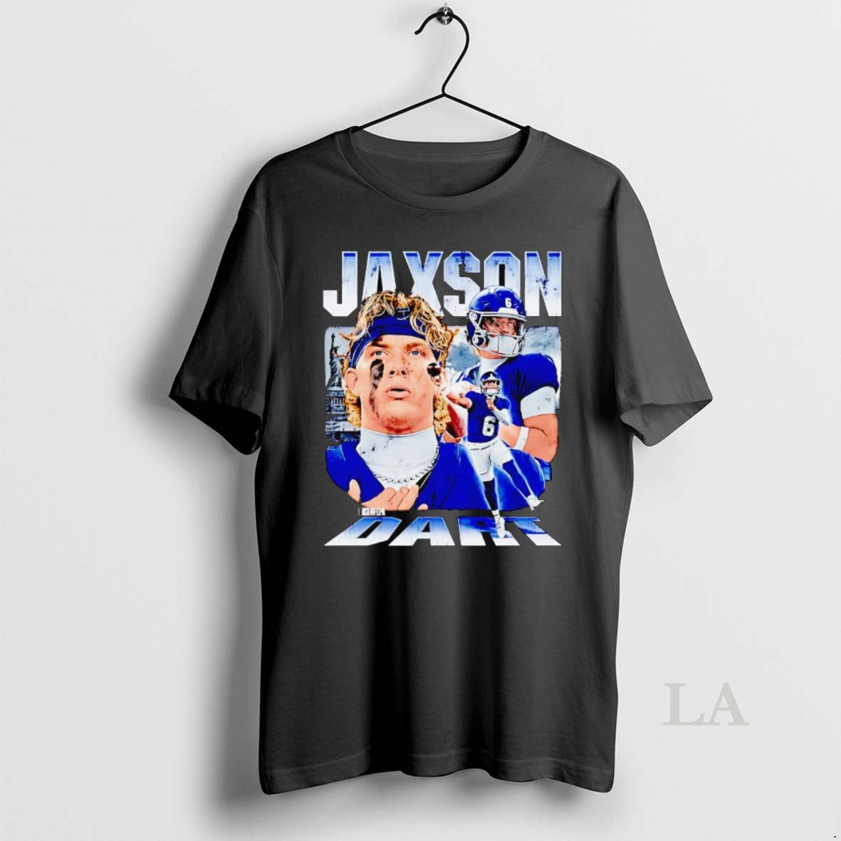 Original Jaxson Dart Triple Player New York Giants - Adult & Kids T-Shirts, Sweatshirts & Hoodies apparel design preview 1