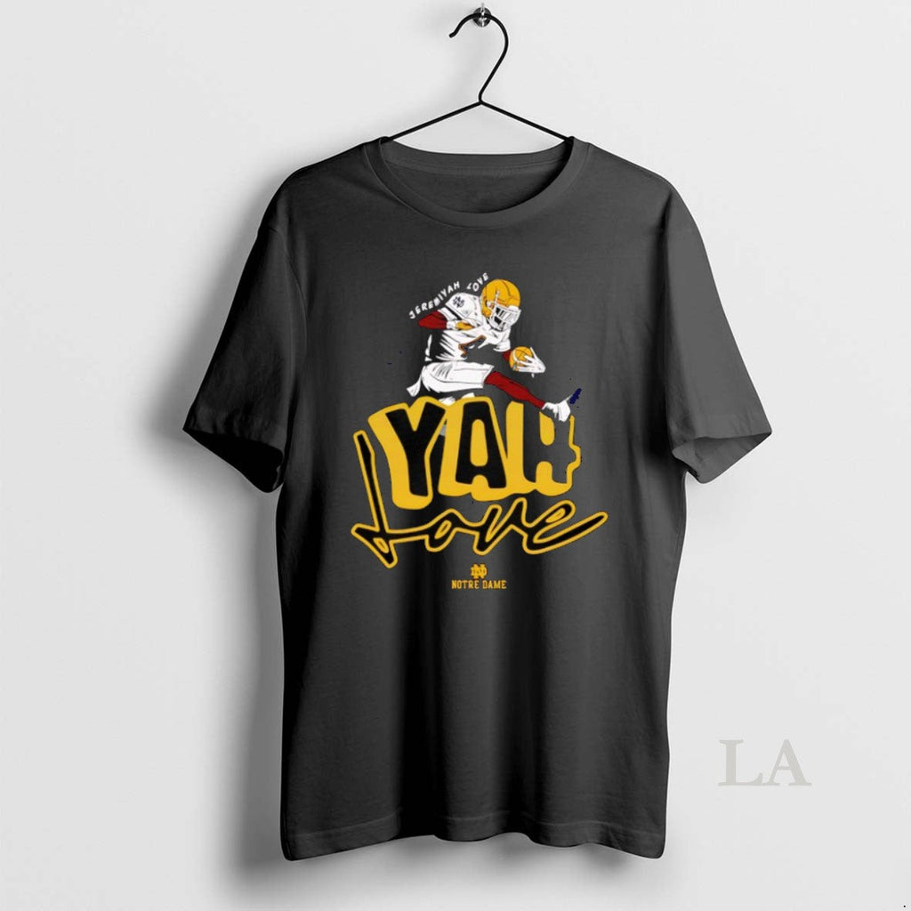 Original Jeremiyah Love Yah Notre Dame Fighting Irish - Adult & Kids T-Shirts, Sweatshirts & Hoodies apparel design preview 1