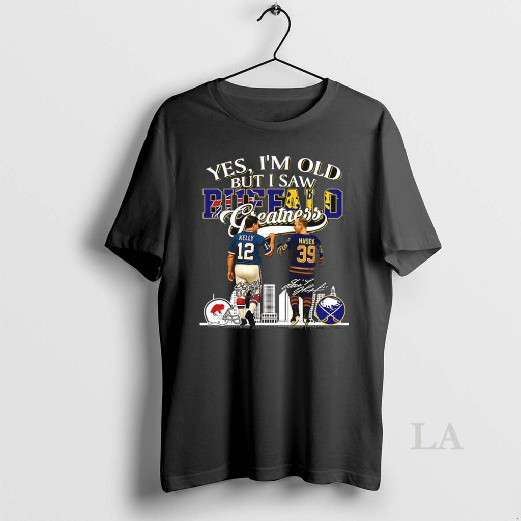 Original Jim Kelly And Dominik Hasek Yes Im Old But I - Adult & Kids T-Shirts, Sweatshirts & Hoodies apparel design preview 1