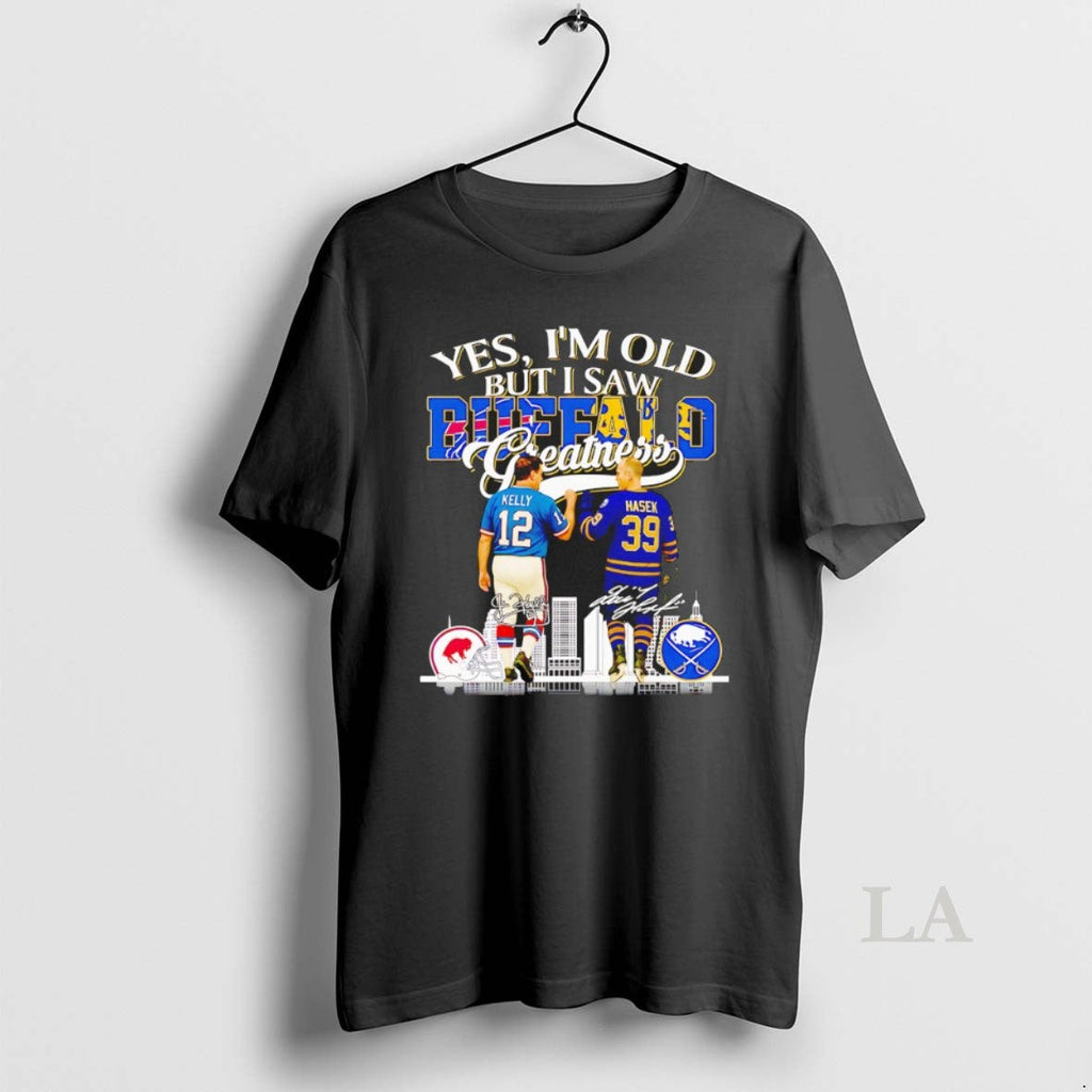 Original Jim Kelly And Dominik Hasek Yes Im Old But I - Adult & Kids T-Shirts, Sweatshirts & Hoodies apparel design preview 1