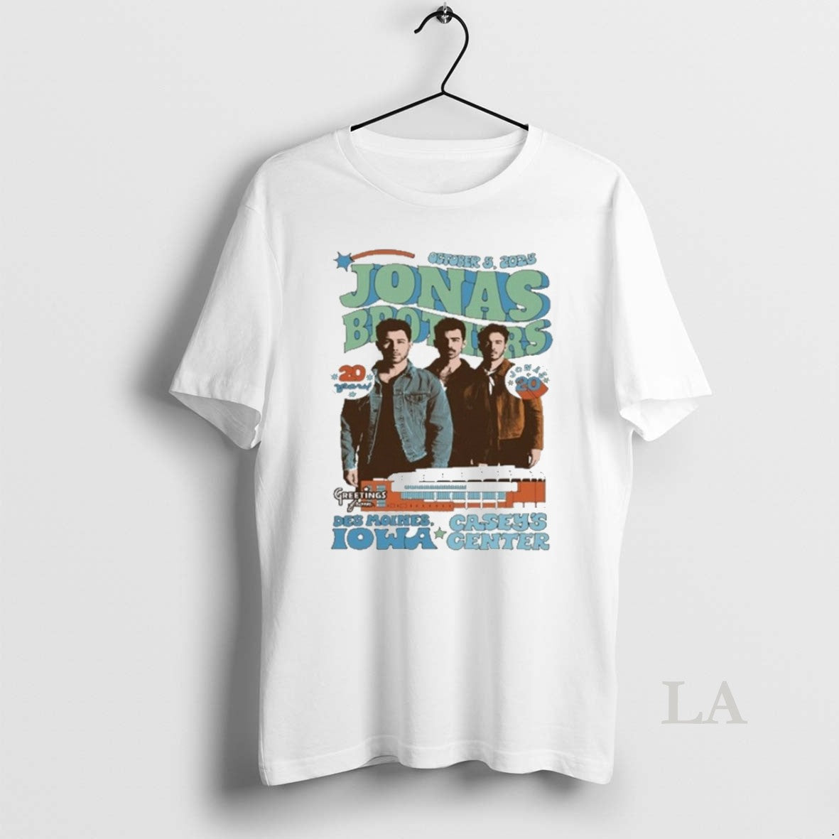 Original Jonas Brothers Des Moines Ia Oct 05 2025 - Adult & Kids T-Shirts, Sweatshirts & Hoodies apparel design preview 1