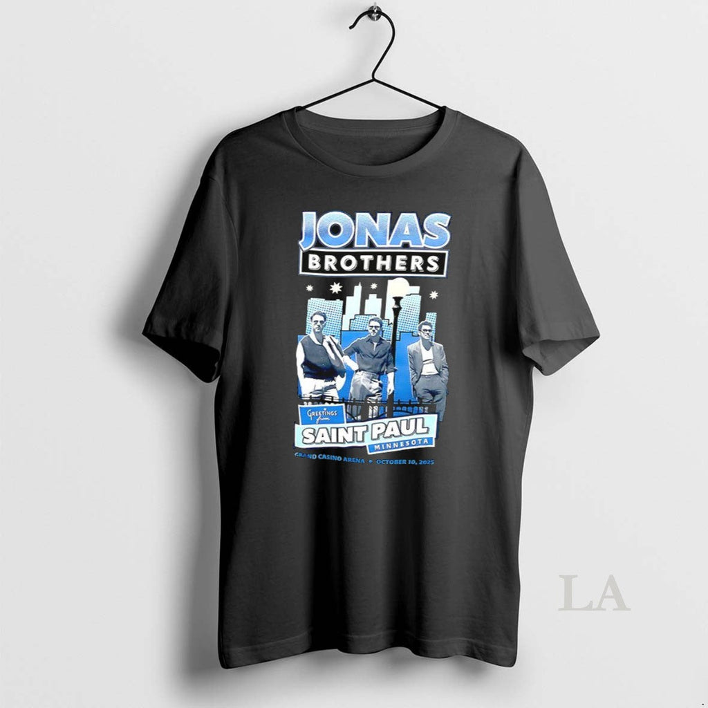 Original Jonas Brothers Greetings From Saint Paul - Adult & Kids T-Shirts, Sweatshirts & Hoodies apparel design preview 1
