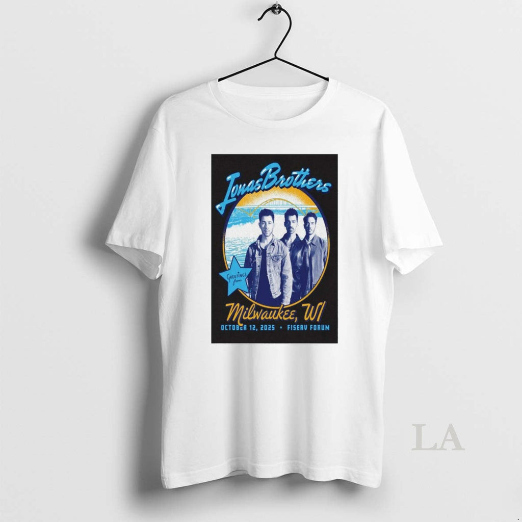 Original Jonas Brothers October 12 2025 Fiserv Forum - Adult & Kids T-Shirts, Sweatshirts & Hoodies apparel design preview 1