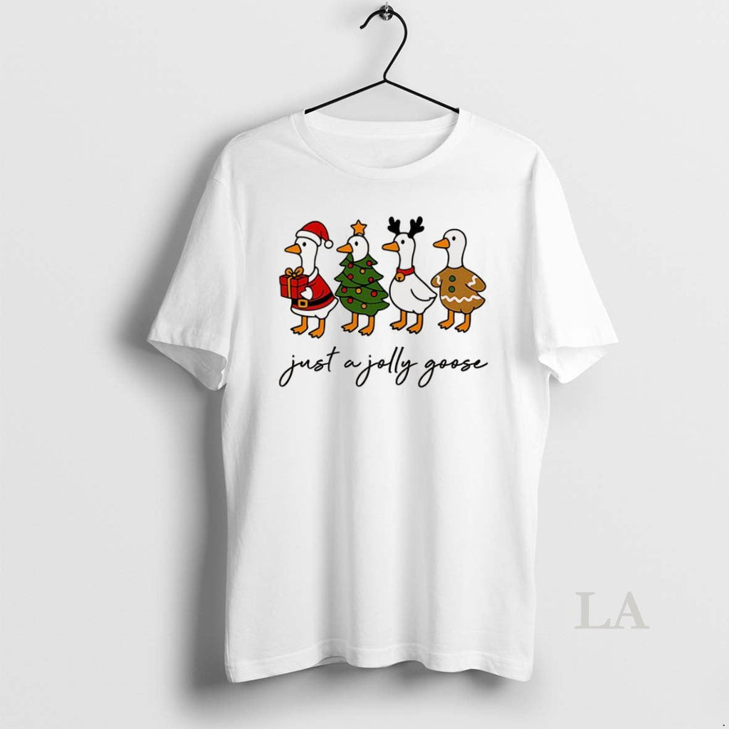 Original Just A Jolly Goose Santa Claus Christmas - Adult & Kids T-Shirts, Sweatshirts & Hoodies apparel design preview 1