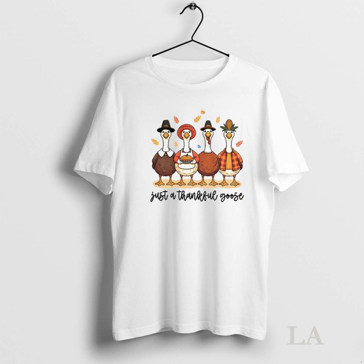 Original Just A Thankful Goose Friendsgiving - Adult & Kids T-Shirts, Sweatshirts & Hoodies apparel design preview 1