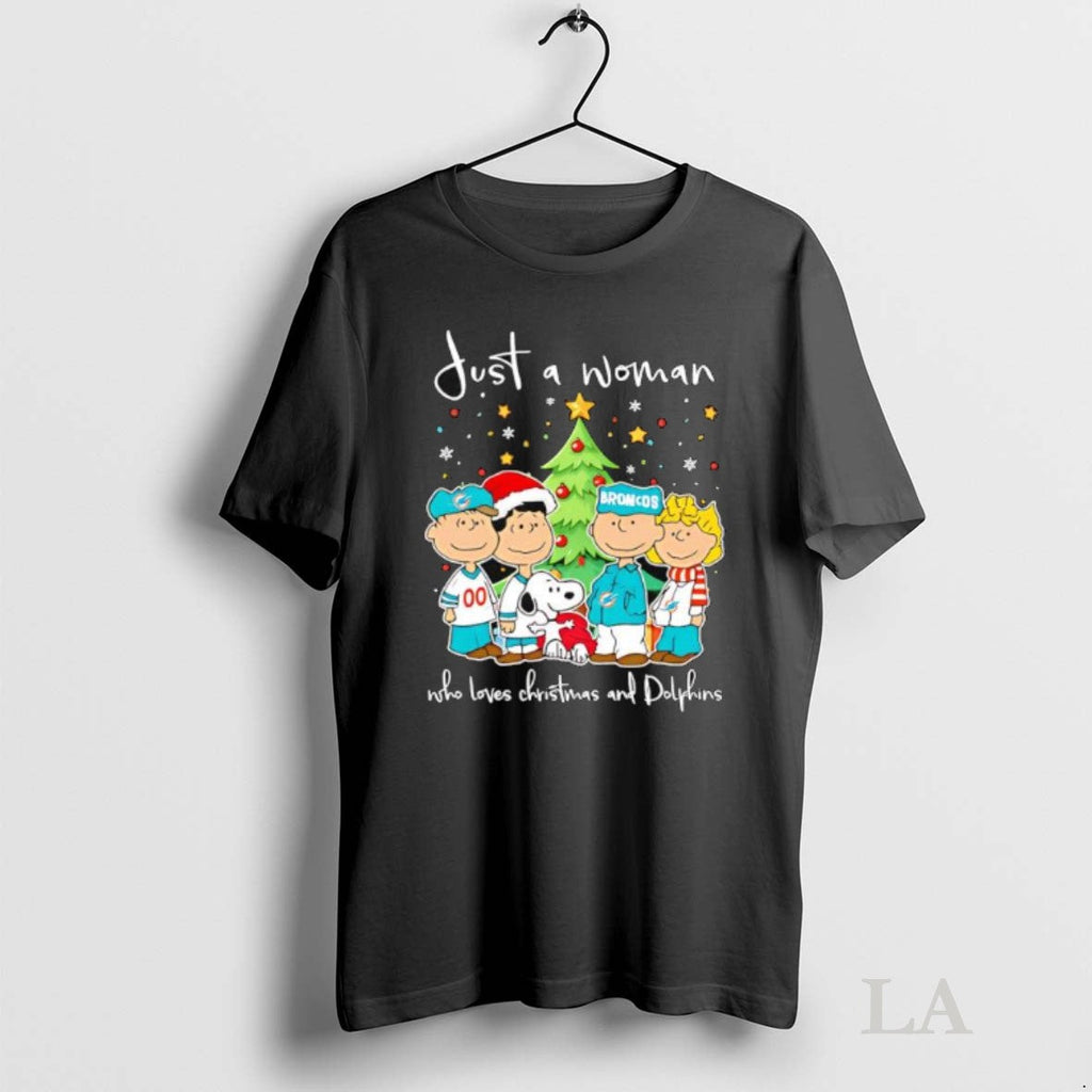 Original Just A Woman Who Loves Christmas And Miami - Adult & Kids T-Shirts, Sweatshirts & Hoodies apparel design preview 1